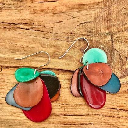 Green Brown & Russets Tagua Nut..