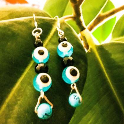 Gorgeous Boho Recycled Turquoise Eye &..