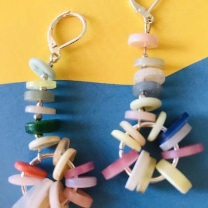 Recycled Button Dangles