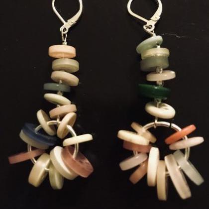 Recycled Button Dangles