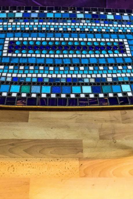 Wonky blue Mid century VINTAGE coffee table