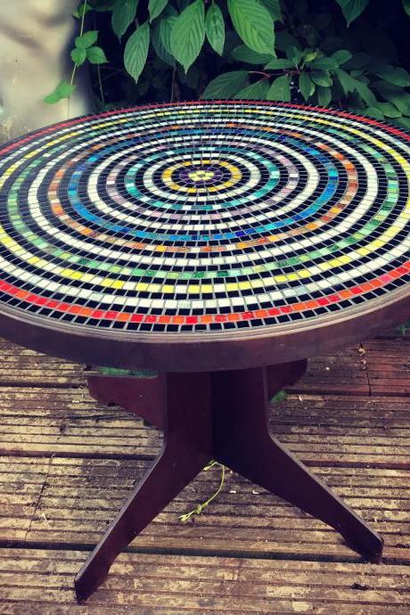 Rainbow Target Bakelite Art Deco circa 1930 coffee table