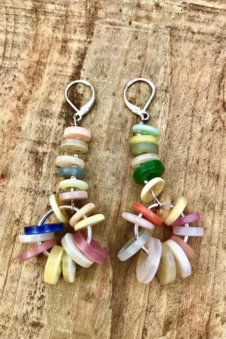 Recycled button dangles